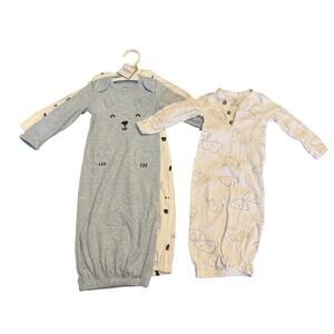 Carter’s Baby Sleeper Gown Layette Set 3M Elephants Bears Animal Gender Neutral